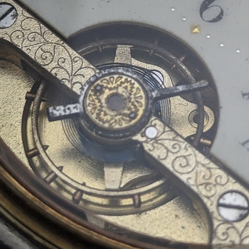 古董 Hebdomas 8 天懷錶方形錶殼,運作良好