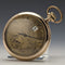 Antique Swiss Modernista Jumping Hour pocket watch works well