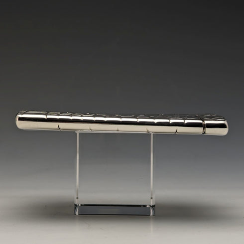 2001年 英国ヴィンテージ 純銀製 クロコダイル柄 カードケース 62g Carr's of Sheffield