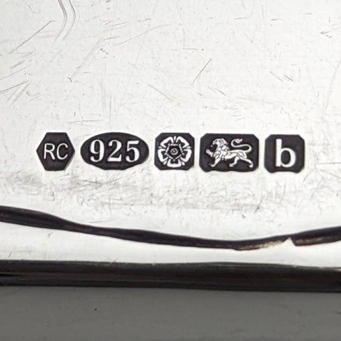 2001年 英国ヴィンテージ 純銀製 クロコダイル柄 カードケース 62g Carr's of Sheffield