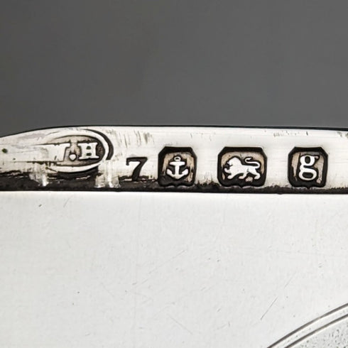 1906年 英国アンティーク 純銀製 アール・ヌーヴォー カードケース 73g William M Hayes