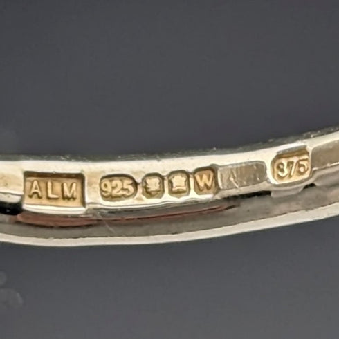 英國珠寶 9 克拉金星純銀戒指戒指 ALM