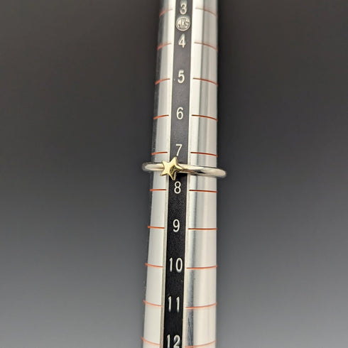 英國珠寶 9 克拉金星純銀戒指戒指 ALM