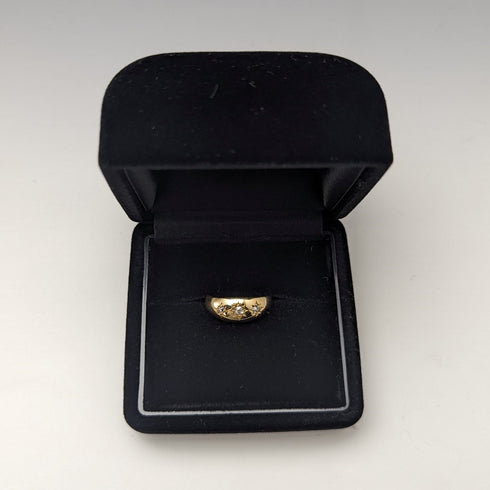 1899 年英國古董珠寶 18K 鑽石吉普賽戒指戒指