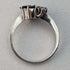 British Vintage Jewelry Blue & White Stone Sterling Silver Ring