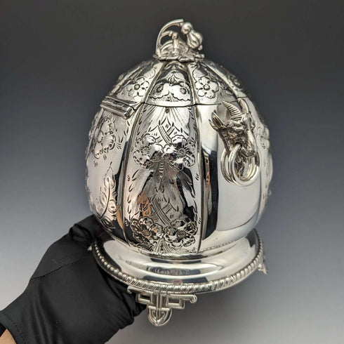 1880 年代英國古董鍍銀餅乾罐 George Cutts & Sons