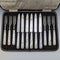 1950's British Vintage White Pearl Handle Cutlery 6 Pair Set with Case Mappin & Webb