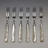 1950's British Vintage White Pearl Handle Cutlery 6 Pair Set with Case Mappin & Webb