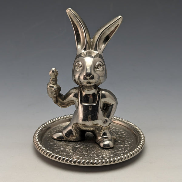 英國復古鍍銀兔像 Seba
