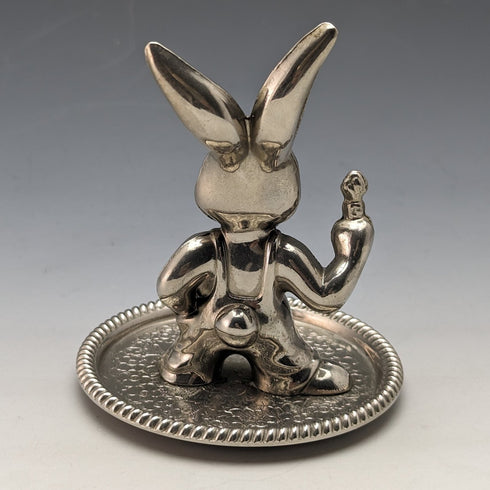 英国ヴィンテージ シルバープレート製 うさぎフィギュリン Seba
