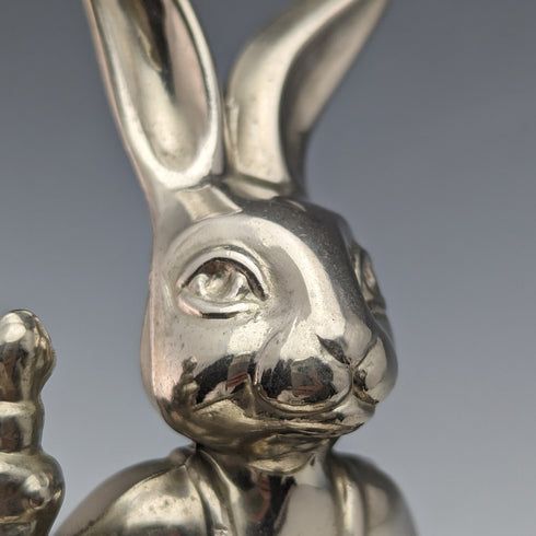 British Vintage Silver Plated Rabbit Figurine Seba