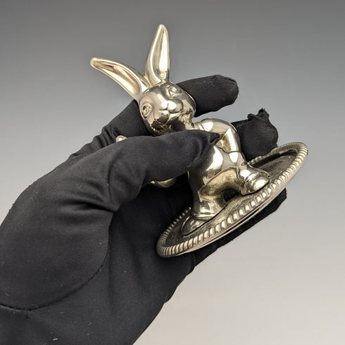 British Vintage Silver Plated Rabbit Figurine Seba