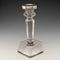 1918 British Antique Glass Sterling Silver Decor Candle Stand Candlestick John Grinsell & Sons