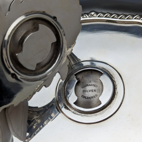 1904 年英國古董鍍銀橢圓形主菜埃爾金頓