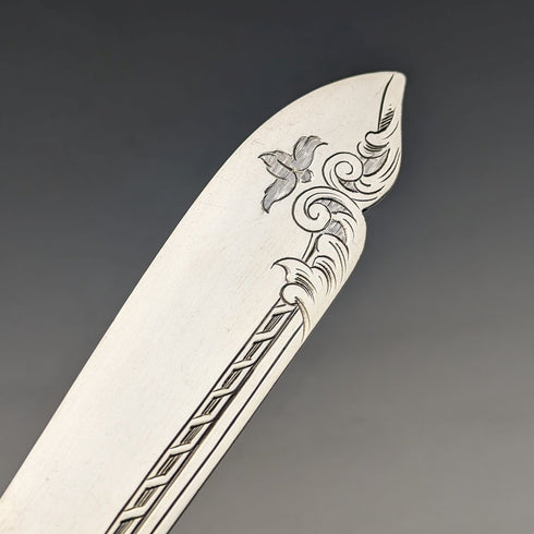 19世紀後半 英国アンティーク シルバープレート製 カトラリー12ペアセット 木箱入り Deykin & Sons