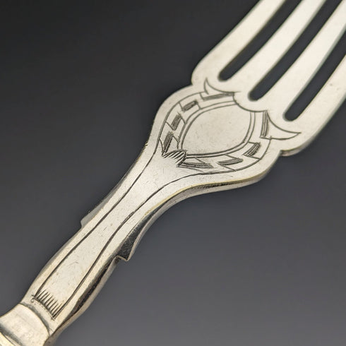 19世紀後半 英国アンティーク シルバープレート製 カトラリー12ペアセット 木箱入り Deykin & Sons