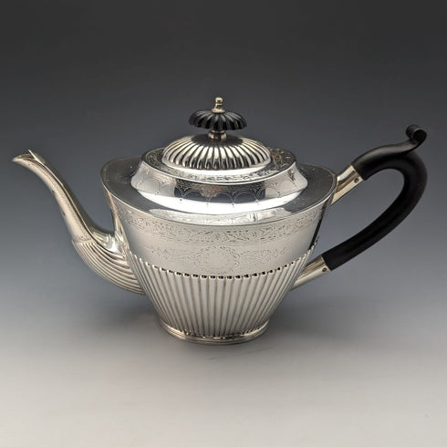 Circa 1895 British antique silver plated teapot Mappin & Webb