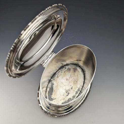 1905年頃 英国アンティーク シルバープレート製 ビスケットバレル Atkin Brothers