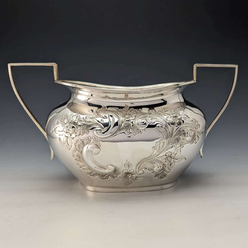 約 1900 年英國古董鍍銀糖罐 Needham、小牛肉和 Tyzach