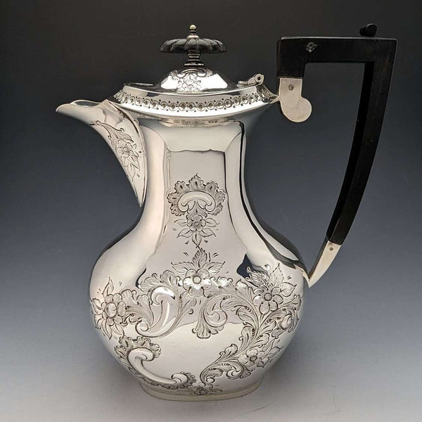 1900年頃 英国アンティーク シルバープレート製 ウォータージャグ Needham, Veal&Tyzach