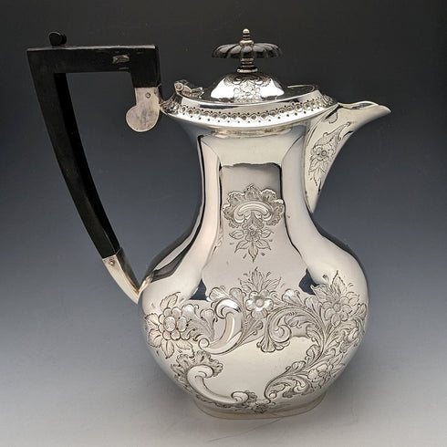 1900年頃 英国アンティーク シルバープレート製 ウォータージャグ Needham, Veal&Tyzach