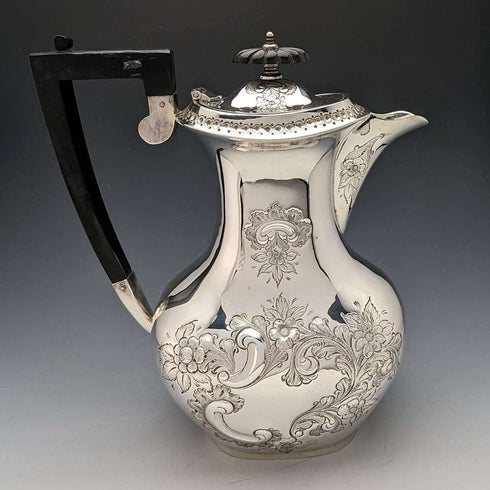 約 1900 年英國古董鍍銀水壺 Needham、小牛肉和 Tyzach
