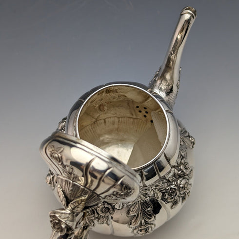 約 1900 年德國古董 800 銀學士茶壺 3 件組總計 762 克