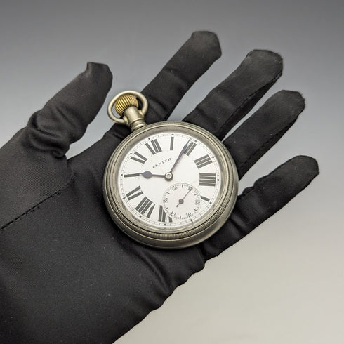 約 1914 年古董真力時大懷錶,合金錶殼,狀況良好