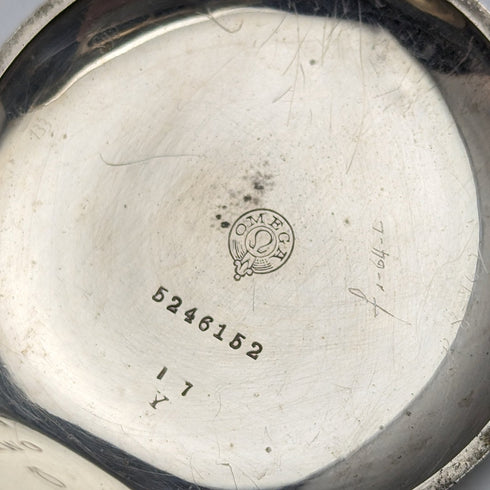 約 1910 年古董歐米茄大號懷錶合金錶殼工作狀況良好