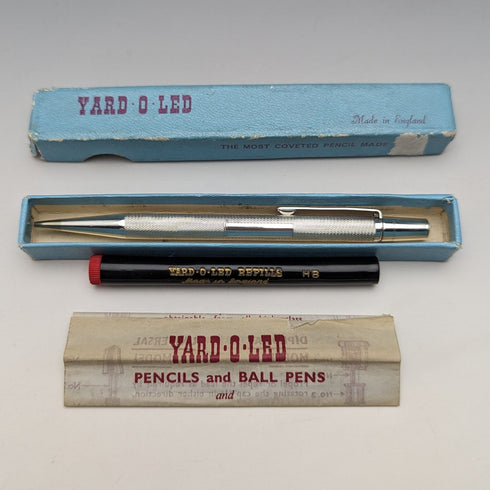 1950 年英國復古 Yard O 紅色純銀自動鉛筆帶紙盒和正品筆芯