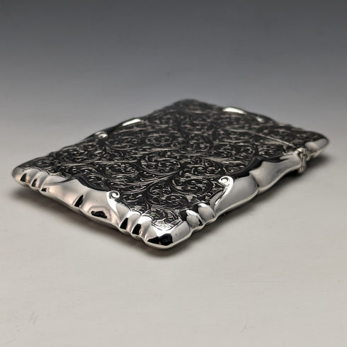 1907年 英国アンティーク 純銀製カードケース 84g Smith & Bartlam