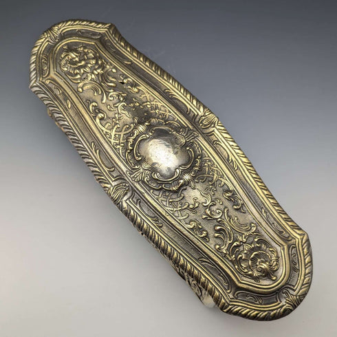 British Vintage Brass Large Casquette Jewelry Box Accessory Case