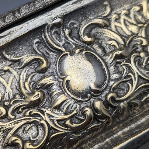 British Vintage Brass Large Casquette Jewelry Box Accessory Case