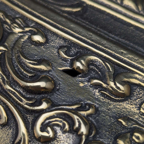 British Vintage Brass Large Casquette Jewelry Box Accessory Case