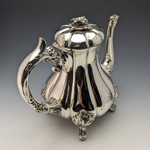 約 1840 年英國古董鍍銀咖啡壺