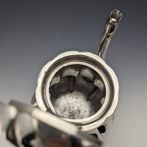 約 1840 年英國古董鍍銀咖啡壺