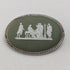 British Vintage Wedgwood Green Jasperware Brooch