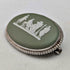 British Vintage Wedgwood Green Jasperware Brooch
