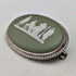 British Vintage Wedgwood Green Jasperware Brooch