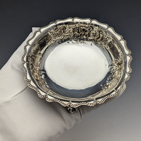 1880 年英國古董純銀高腳碗 113 克羅伯特哈珀