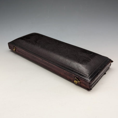 1847年 英国アンティーク 純銀製クリスニングカトラリーセット 計113g ケース入 JG