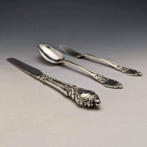 1847 British Antique Sterling Silver Cleaning Cutlery Set Total 113g Case JG