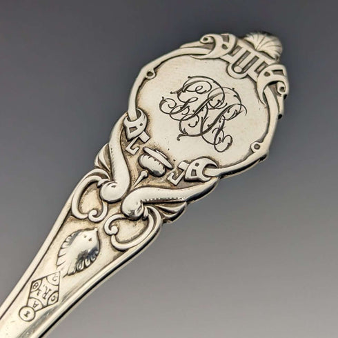 1847 British Antique Sterling Silver Cleaning Cutlery Set Total 113g Case JG