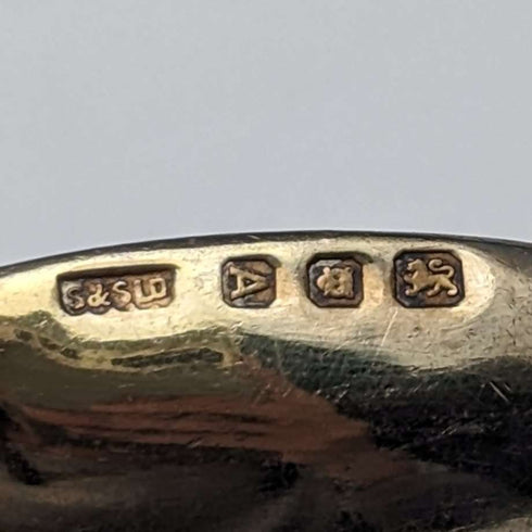 1936 年英國復古純銀註釋湯匙 6 件裝盒裝
