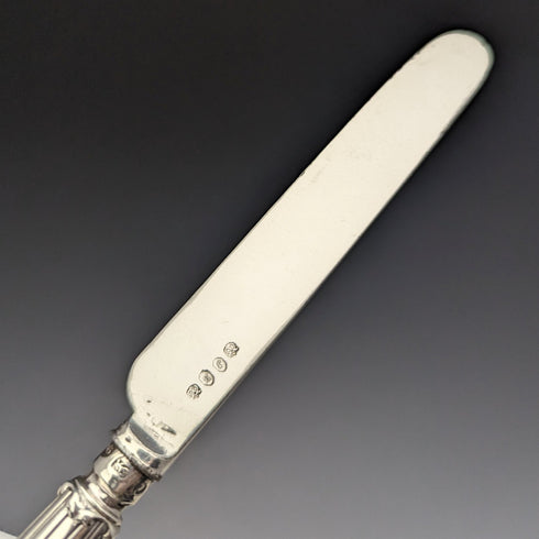 1830 British Antique Sterling Silver Handle Cutlery Set of 4 John Rodgers & Sons