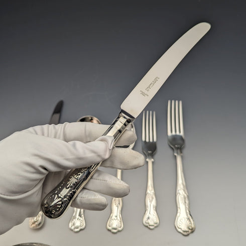 英国复古镀银餐具38件套 N.BARNETT