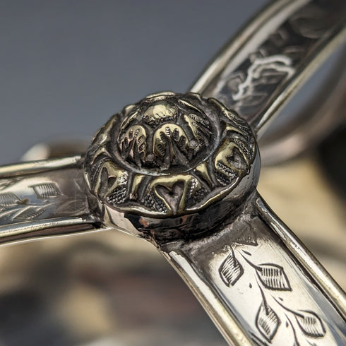 約 1880 年英國古董鍍銀籃亨利·阿特金兄弟