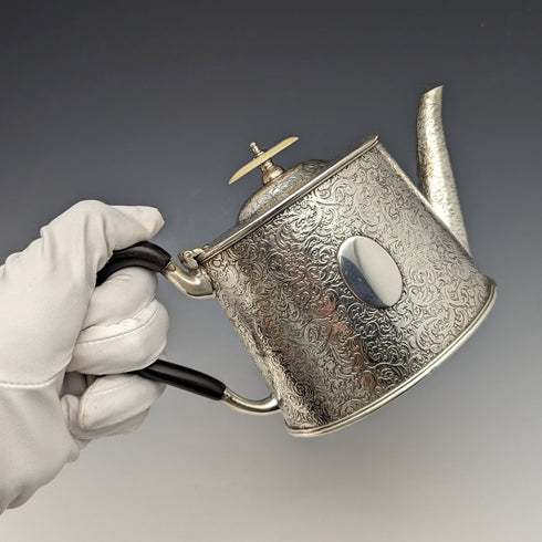 British Antique Silver Plated Bachelor Teapot Joseph Rodgers & Sons