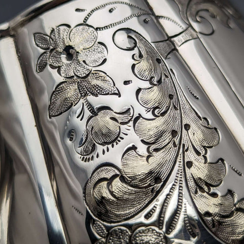 British Antique Silver Plated Sugar Bowl & Cream Jug