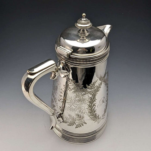 Late 19th Century British Antique Silver Plated Water Jug William Marples